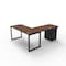 We'Re It Connect It L-Shaped Desk, 77 in D X 30 in H, 60 in W X Thermally Fused Laminate DI60304824L1BBF-BLK-WNB - alternate 4
